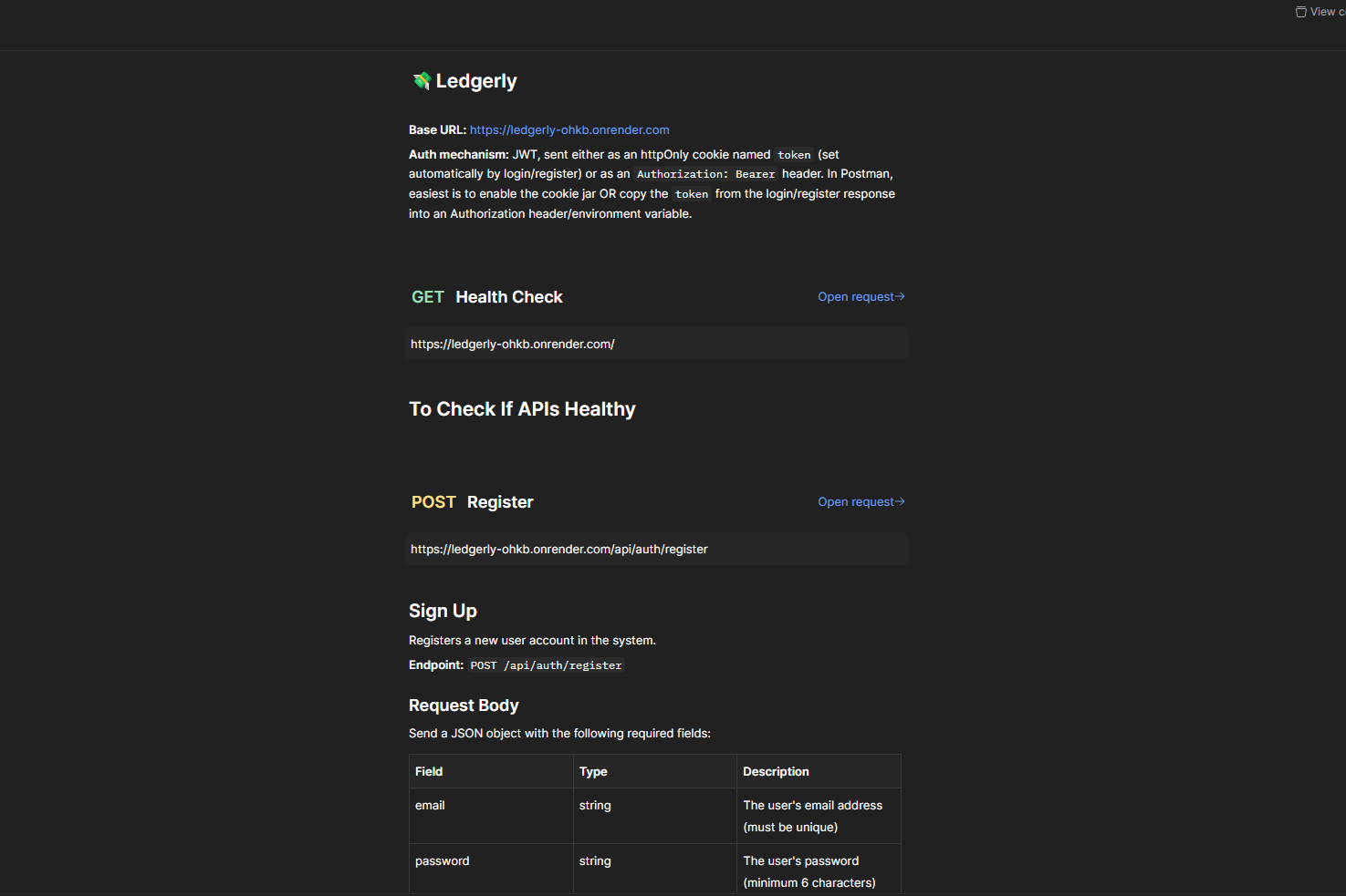 Ledgerly screenshot 1