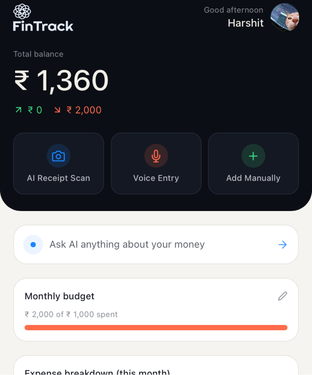 FinTrack screenshot 3